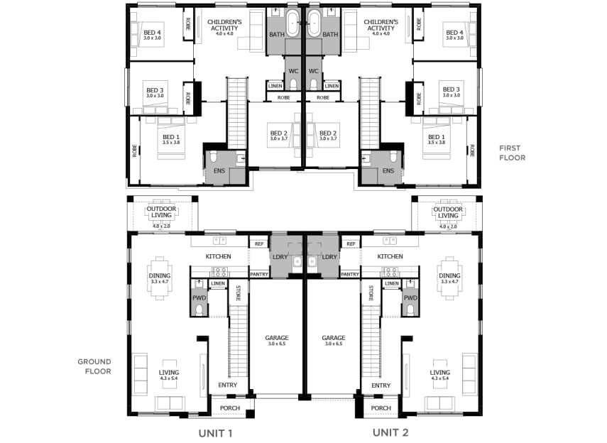 Atlanta Duplex Floor Plans