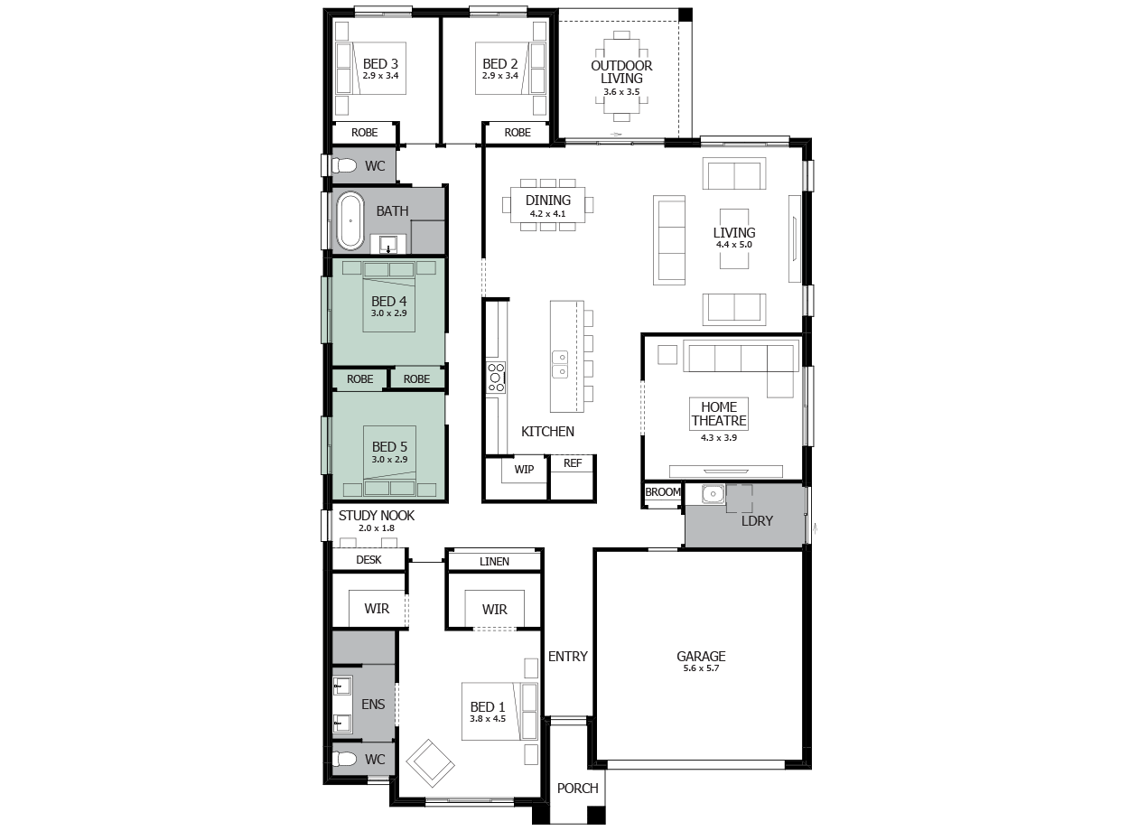 Symphony Single Storey House Design with 4 Bedroom | MOJO Homes