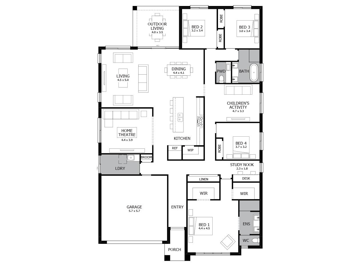 Dream House Single Story Modern 5 Bedroom House Plans ~ wow