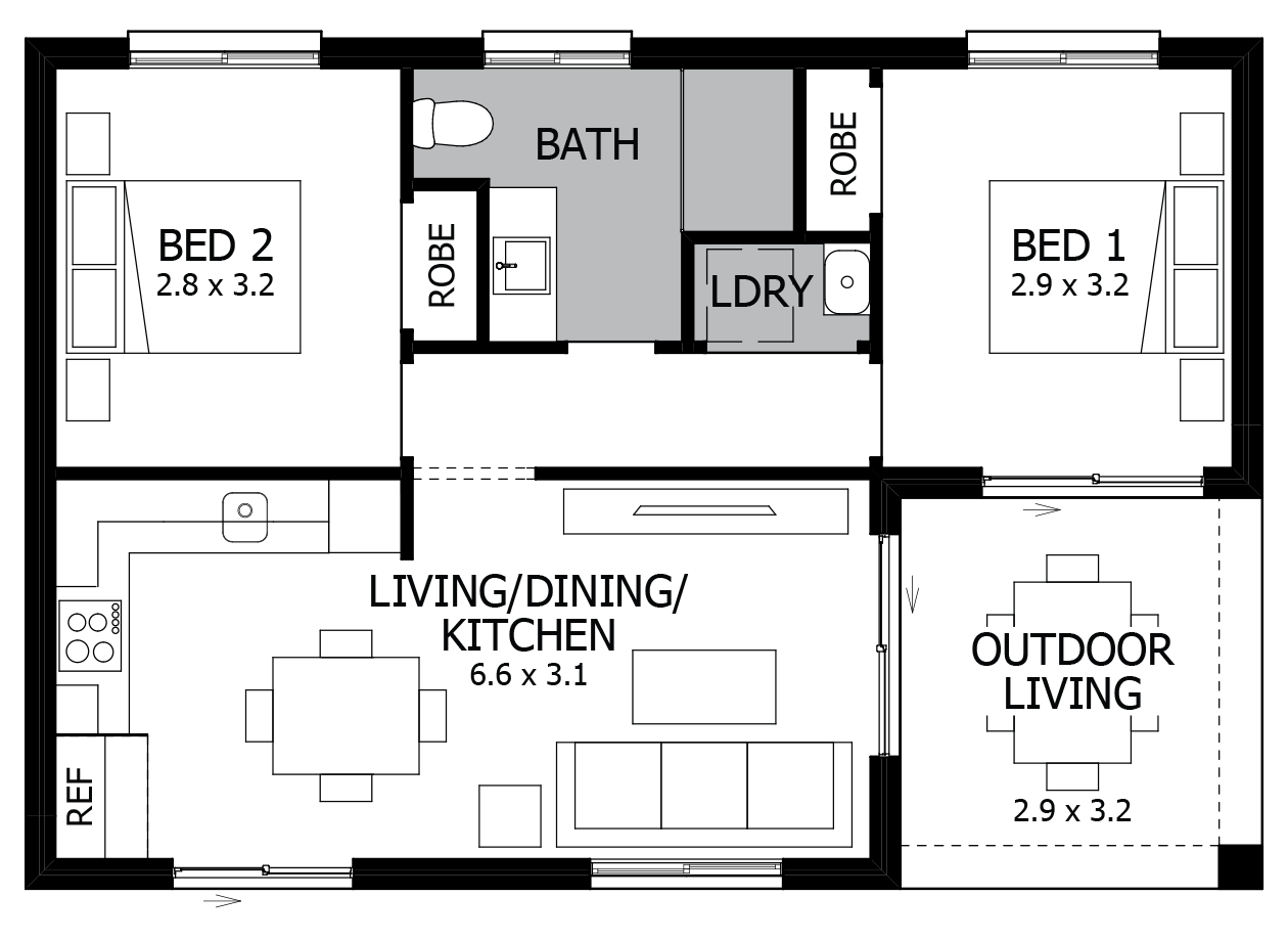 Floor Plans For 2 Bedroom Granny Flats Psoriasisguru