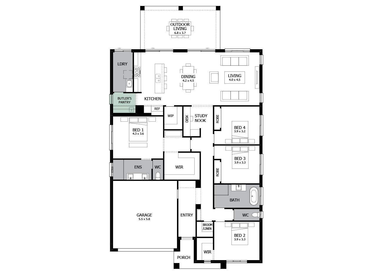 Atrium 28-Single Storey house design-Butler's Pantry Atrium 28-Single Storey house design-Butler's Pantry