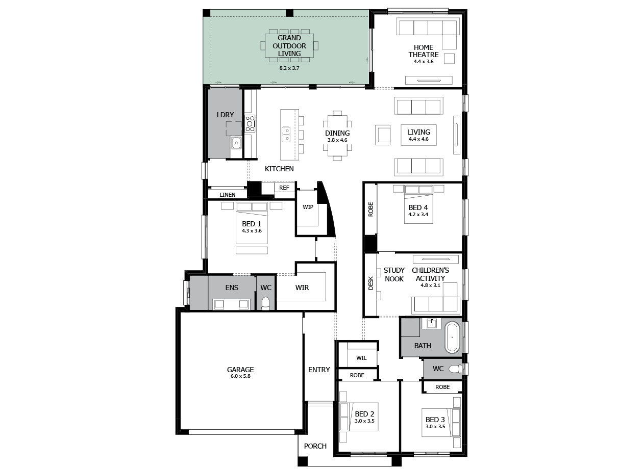Atrium 31-Single storey house design-Option 2 Atrium 31-Single storey house design-Option 2