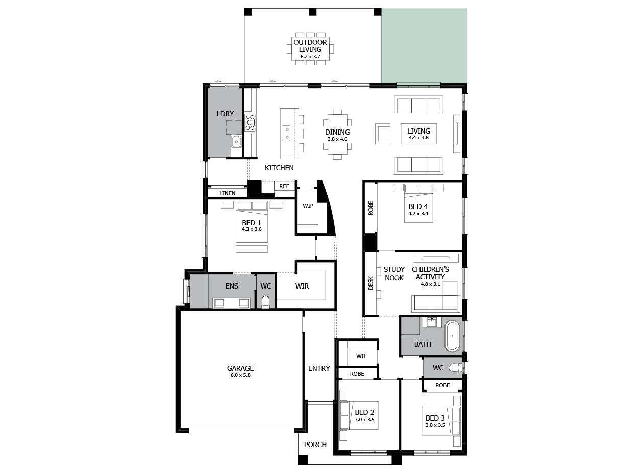 Atrium 31-Single storey house design-Option 5 Atrium 31-Single storey house design-Option 5