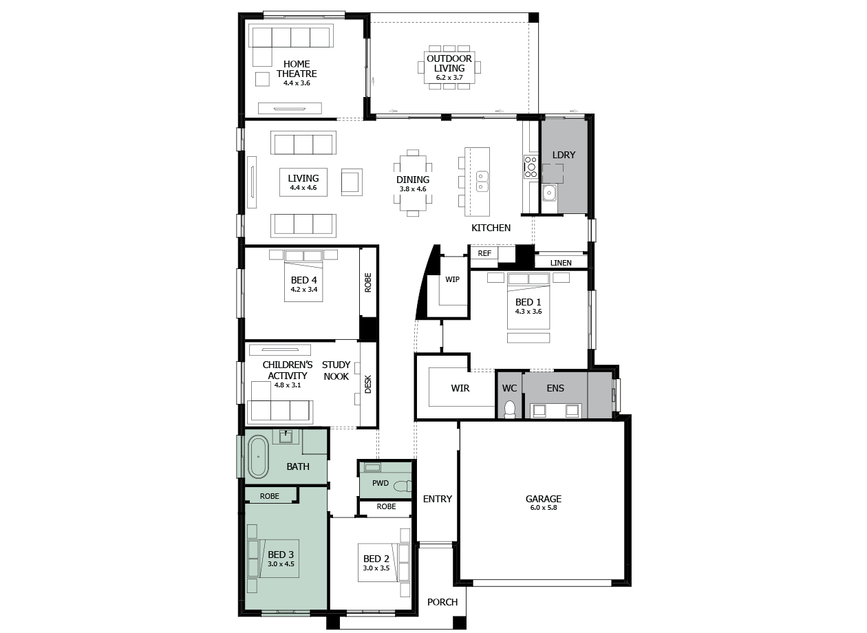 Atrium 31-Single storey house design-Option 7 Atrium 31-Single storey house design-Option 7