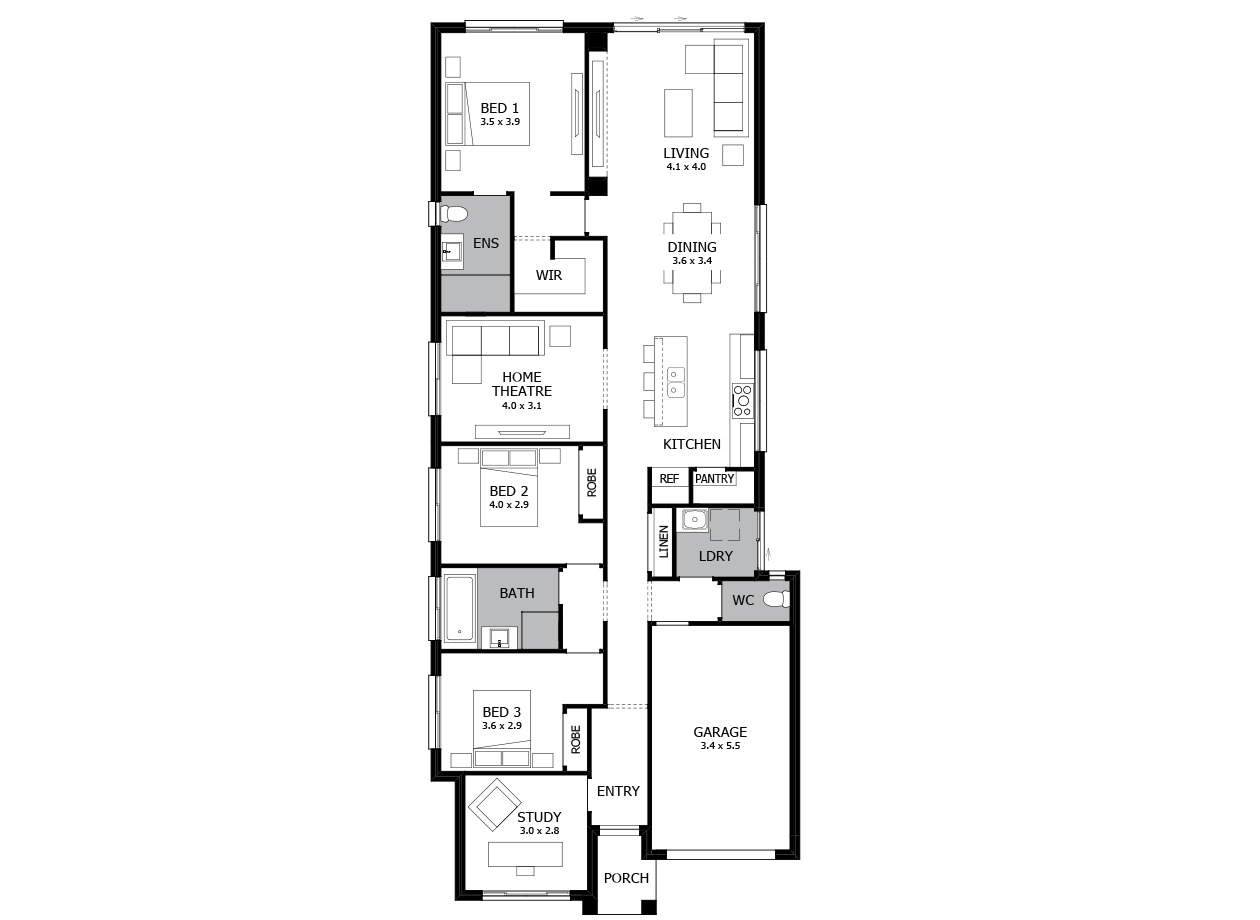 Broadway 19-Single storey house plan Broadway 19-Single storey house plan