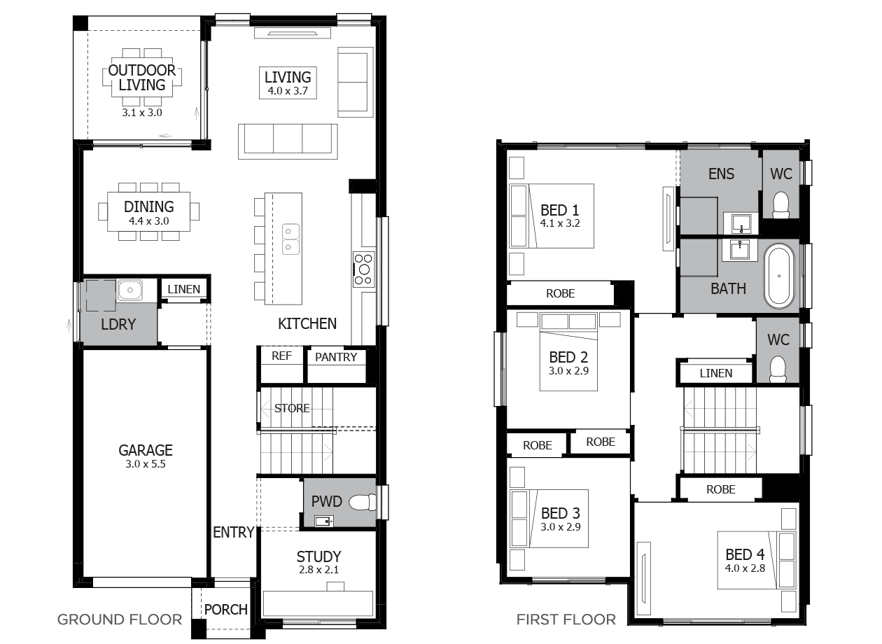 Bronte 21-Double Storey House Design-4 Bedroo Bronte 21-Double Storey House Design-4 Bedroo