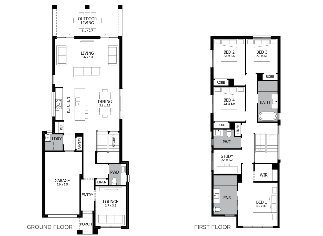Bundeena 24-Double Storey House Design-4 Bedroom Bundeena 24-Double Storey House Design-4 Bedroom