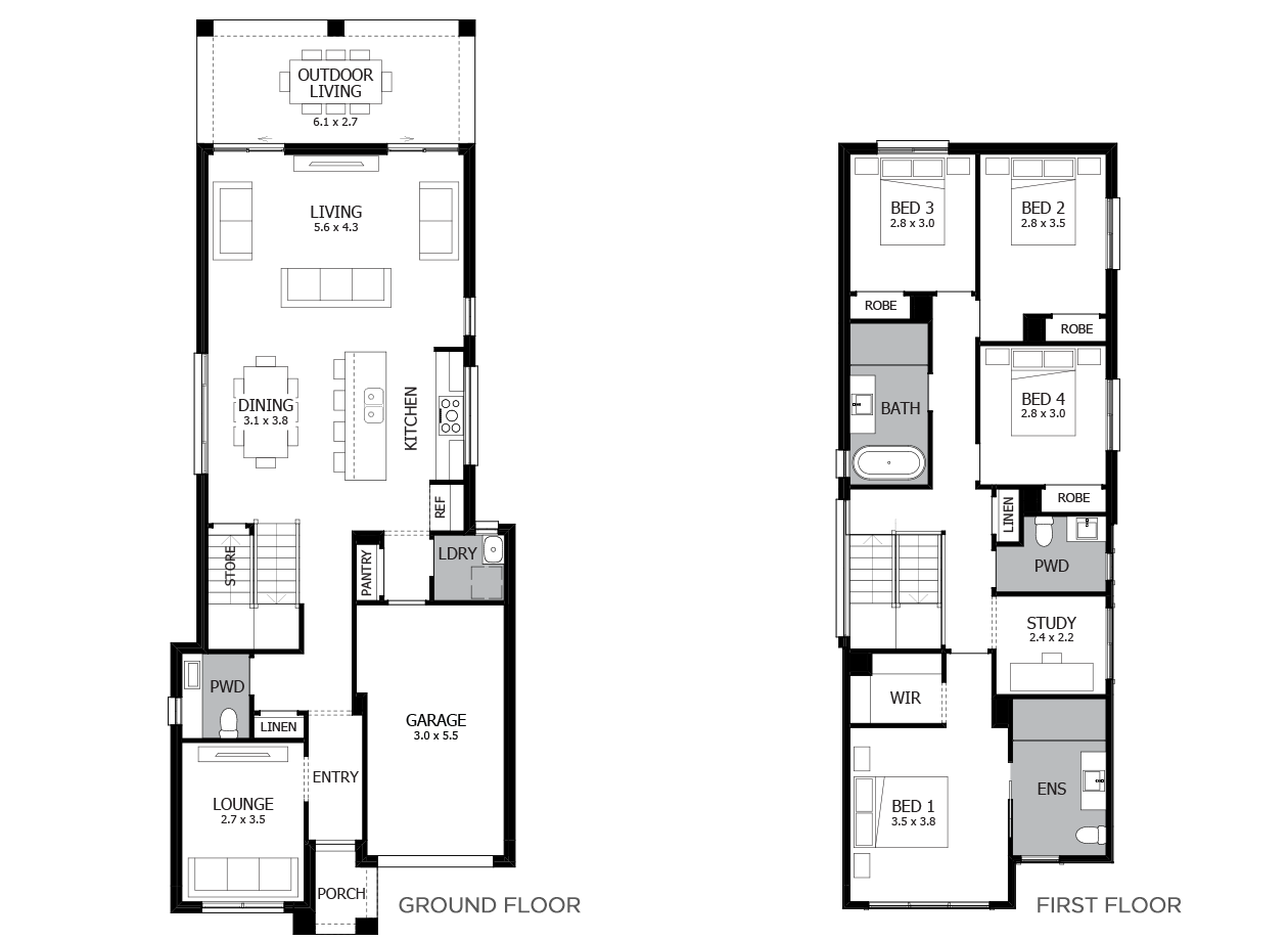 Bundeena 24-Double Storey House Design-4 Bedroom