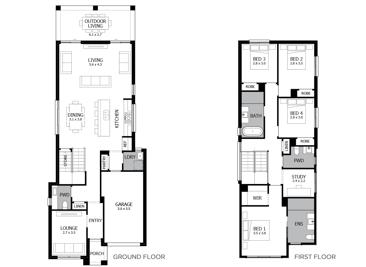 Bundeena 24-Double Storey House Design-4 Bedroom Bundeena 24-Double Storey House Design-4 Bedroom