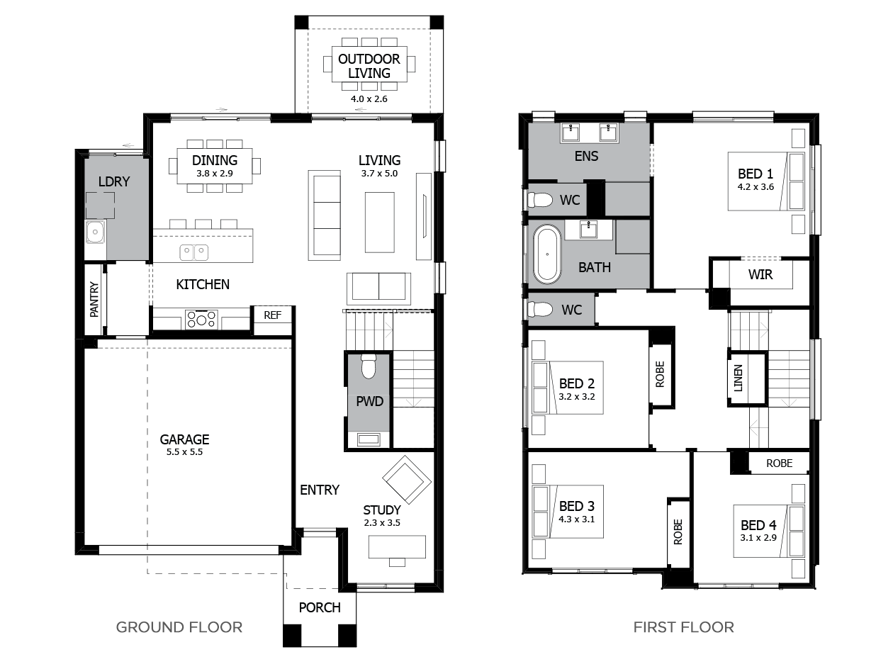 Capri 25-Double Storey House Design-4 Bedroom