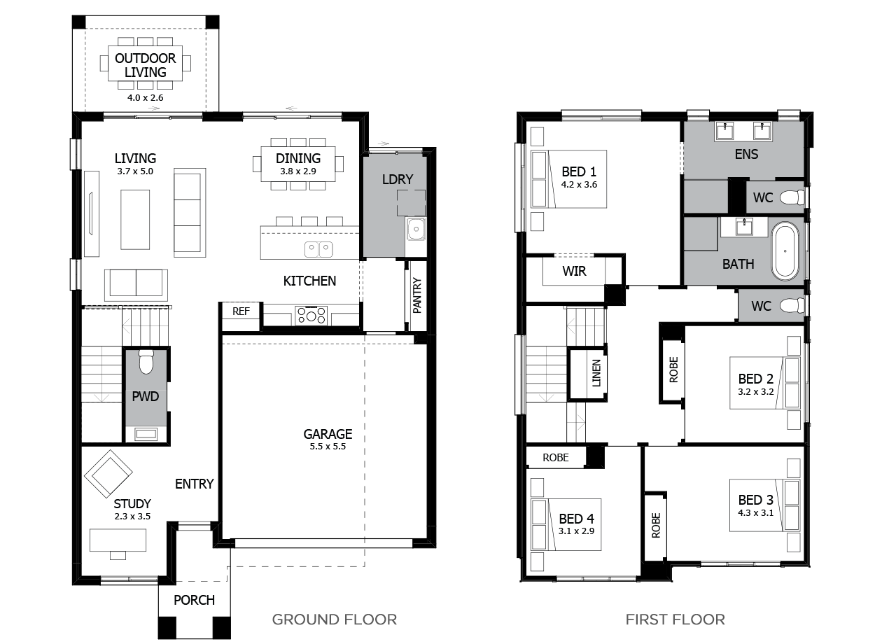 Capri 25-Double Storey House Design-4 Bedroom