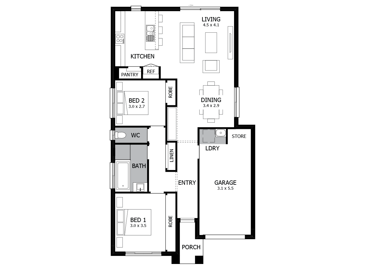 Cha cha 13-Single storey house plan Cha cha 13-Single storey house plan