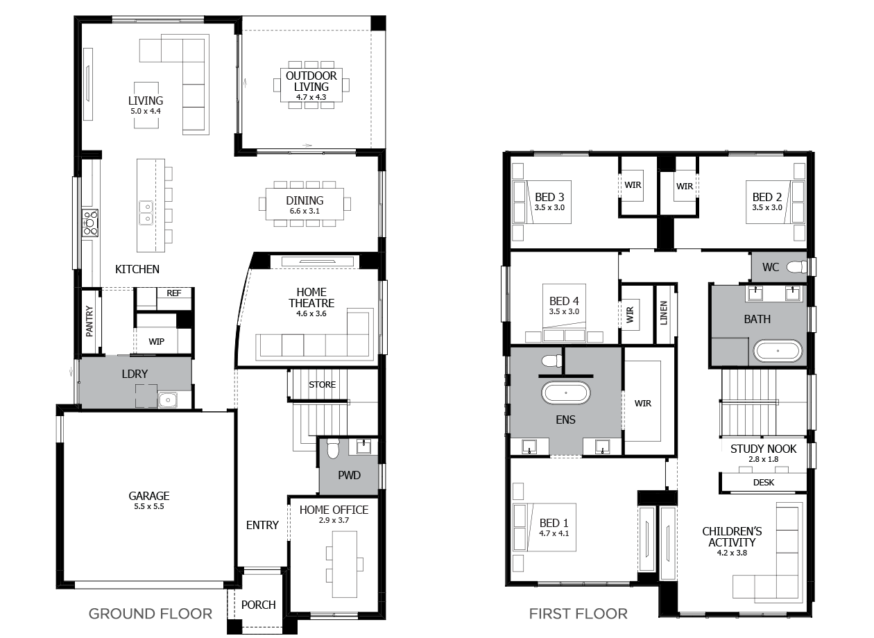 Chevron 37-Double Storey House Design-4 Bedroom