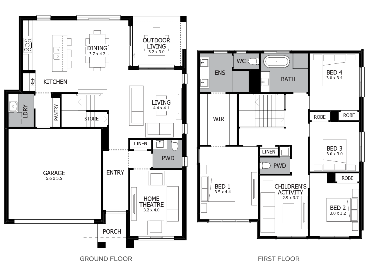 Clovelly 27-Double Storey House Design-4 Bedroom