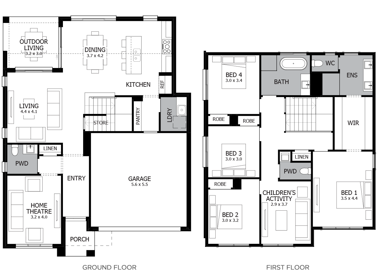 Clovelly 27-Double Storey House Design-4 Bedroom