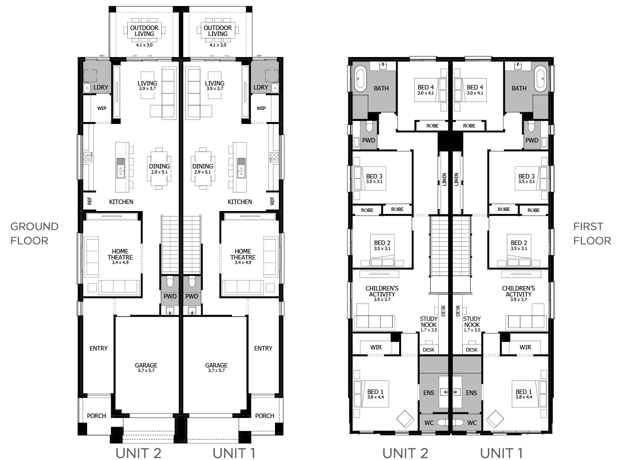 Essex 2-Duplex house plan Essex 2-Duplex house plan
