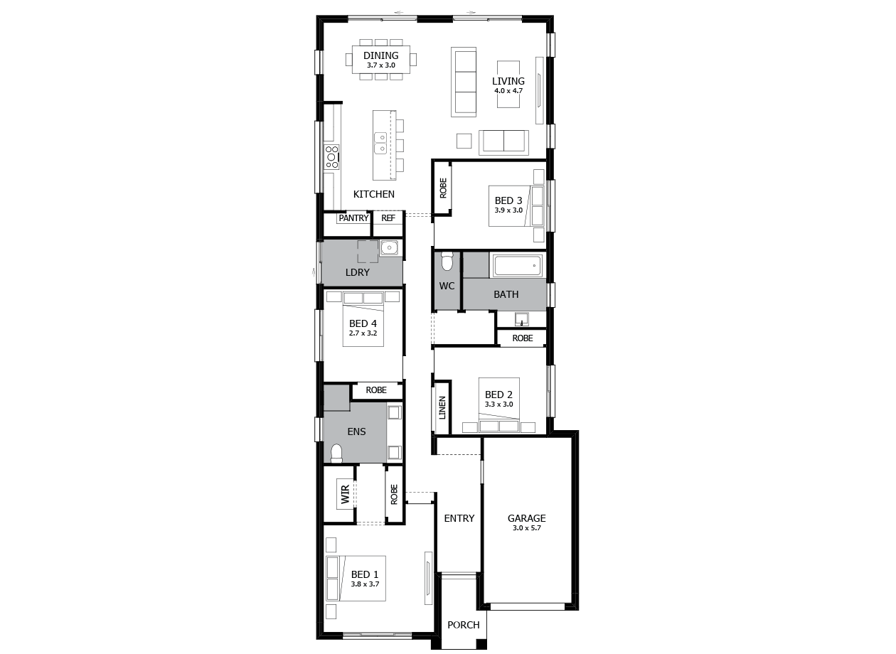 Linden 19-Single storey house plan