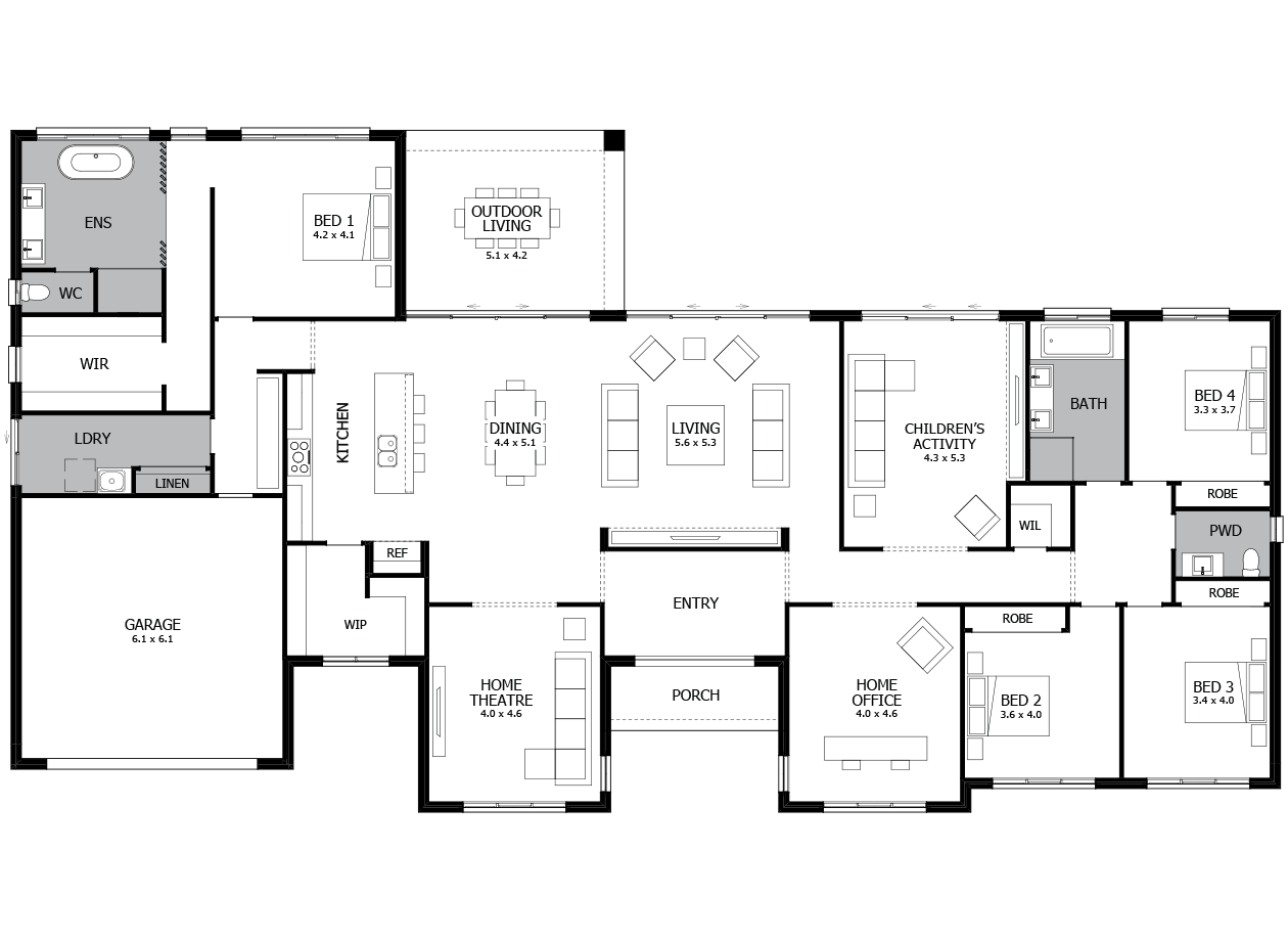 Locksley 41-Acreage House Design-4 bedroom Locksley 41-Acreage House Design-4 bedroom