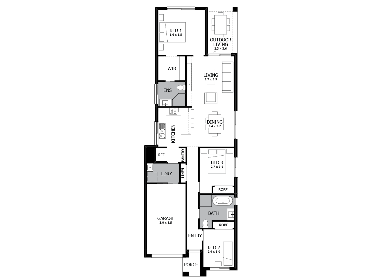 Queenscliff 15-Single storey house plan