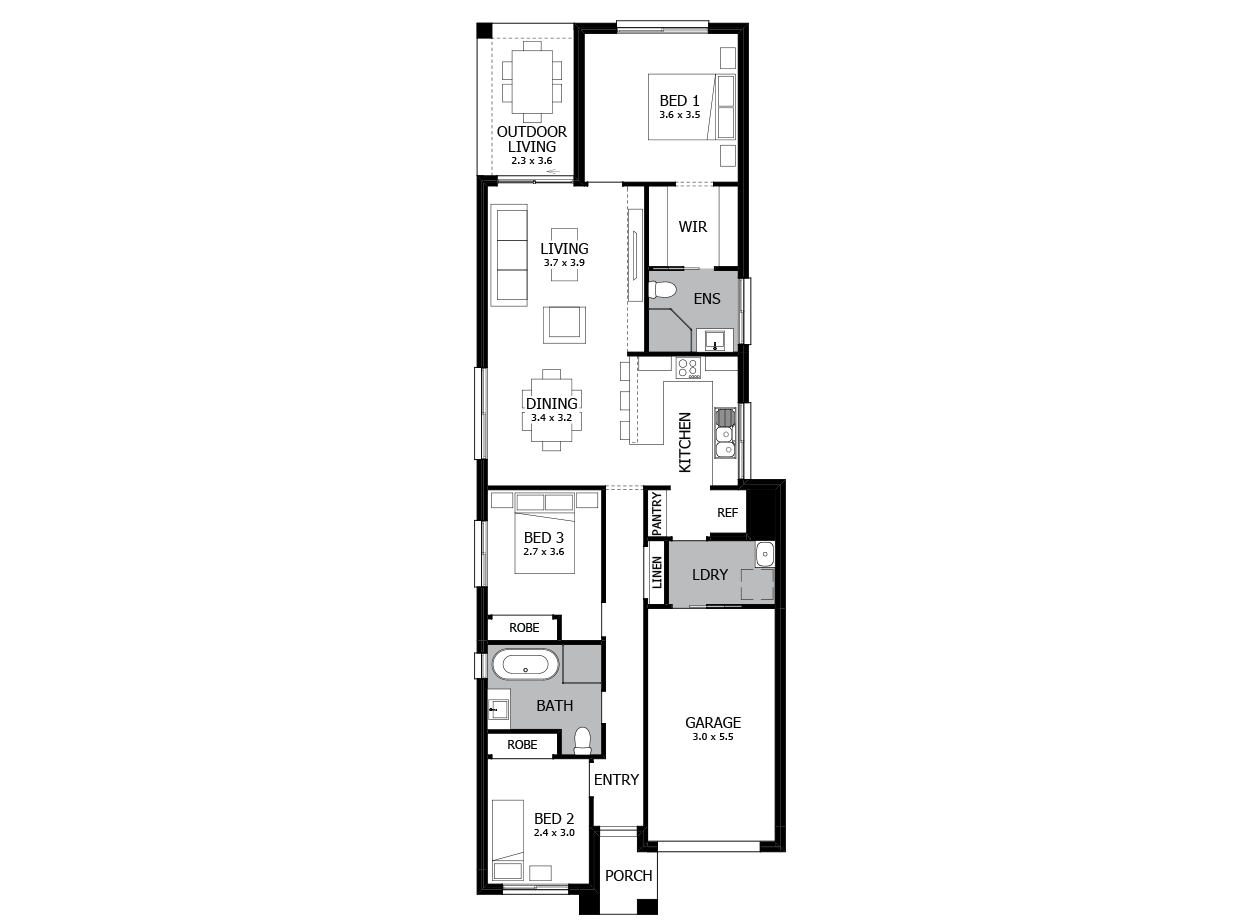 Queenscliff 15-Single storey house plan Queenscliff 15-Single storey house plan