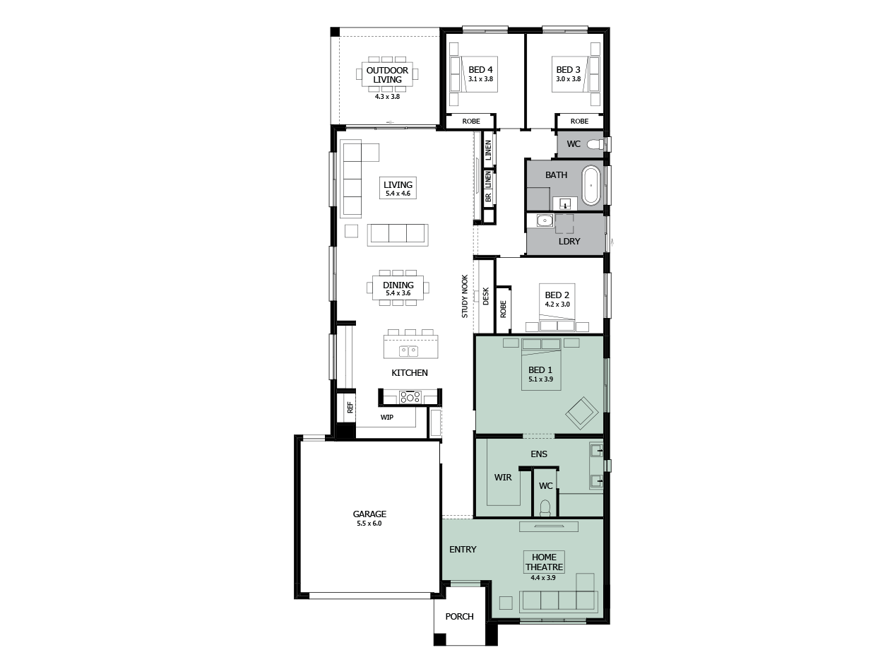 Rumba 29-Single Storey house design-Option 2 Rumba 29-Single Storey house design-Option 2
