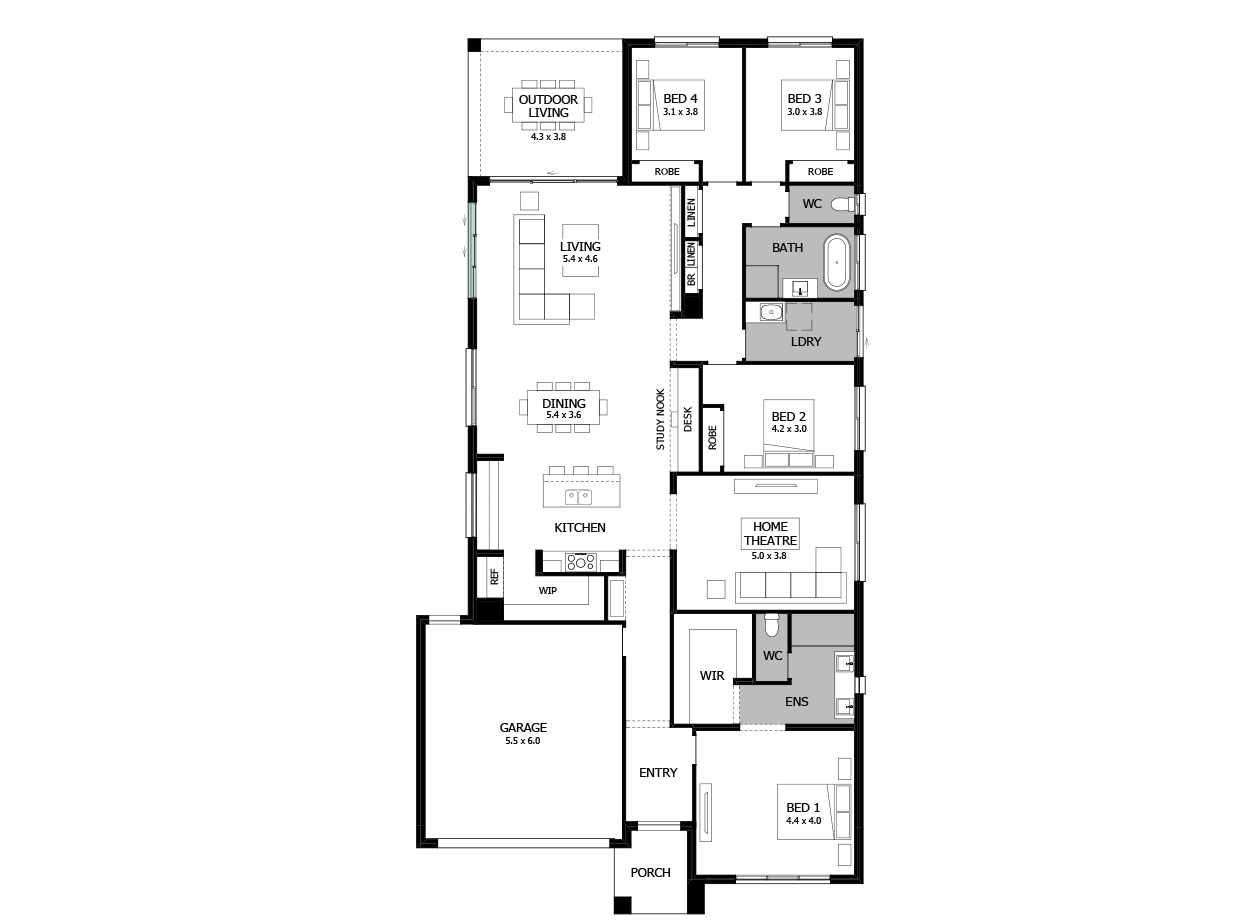 Rumba 29-Single Storey house design-Option 4 Rumba 29-Single Storey house design-Option 4