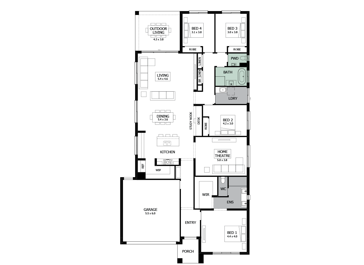 Rumba 29-Single Storey house design-Option 5