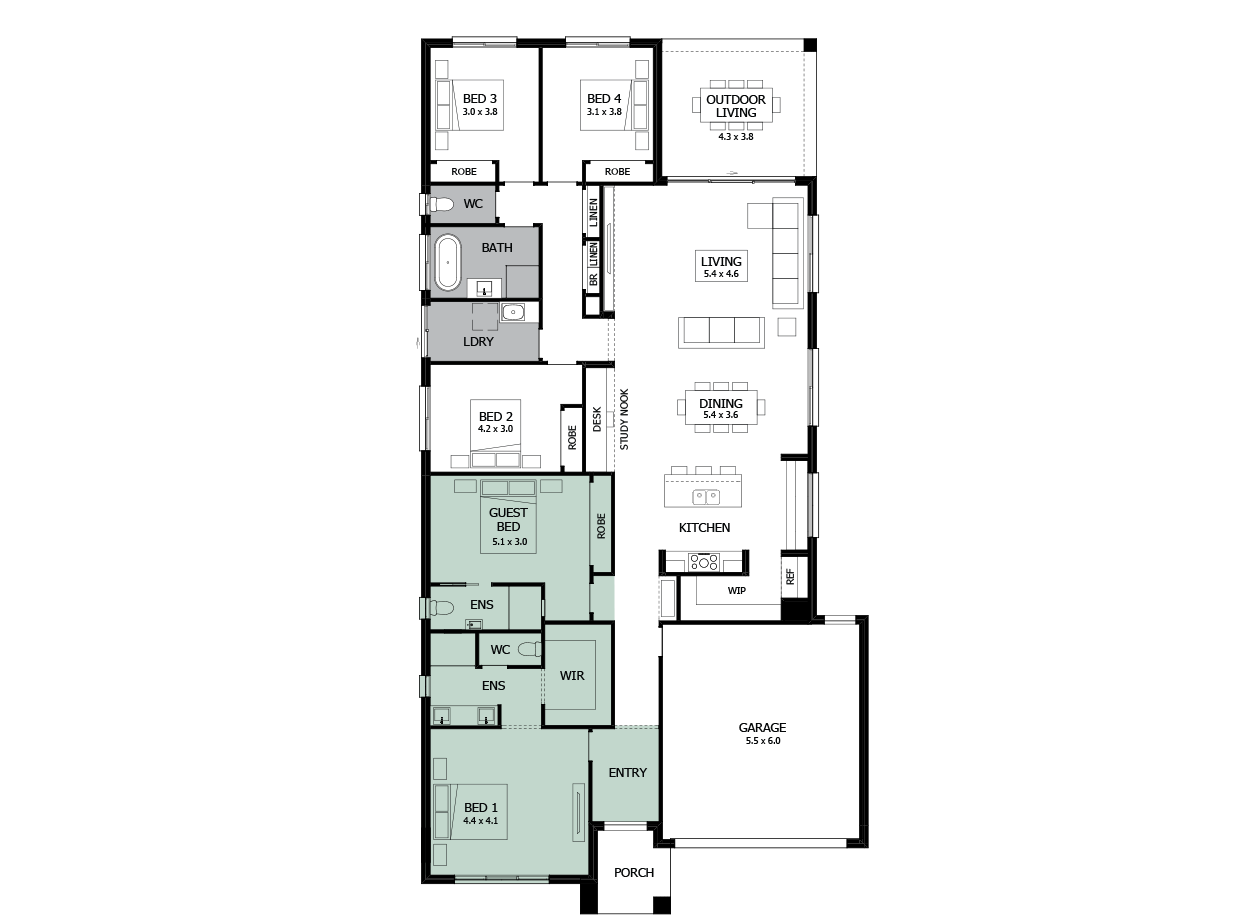Rumba 29-Single Storey house design-Option 6