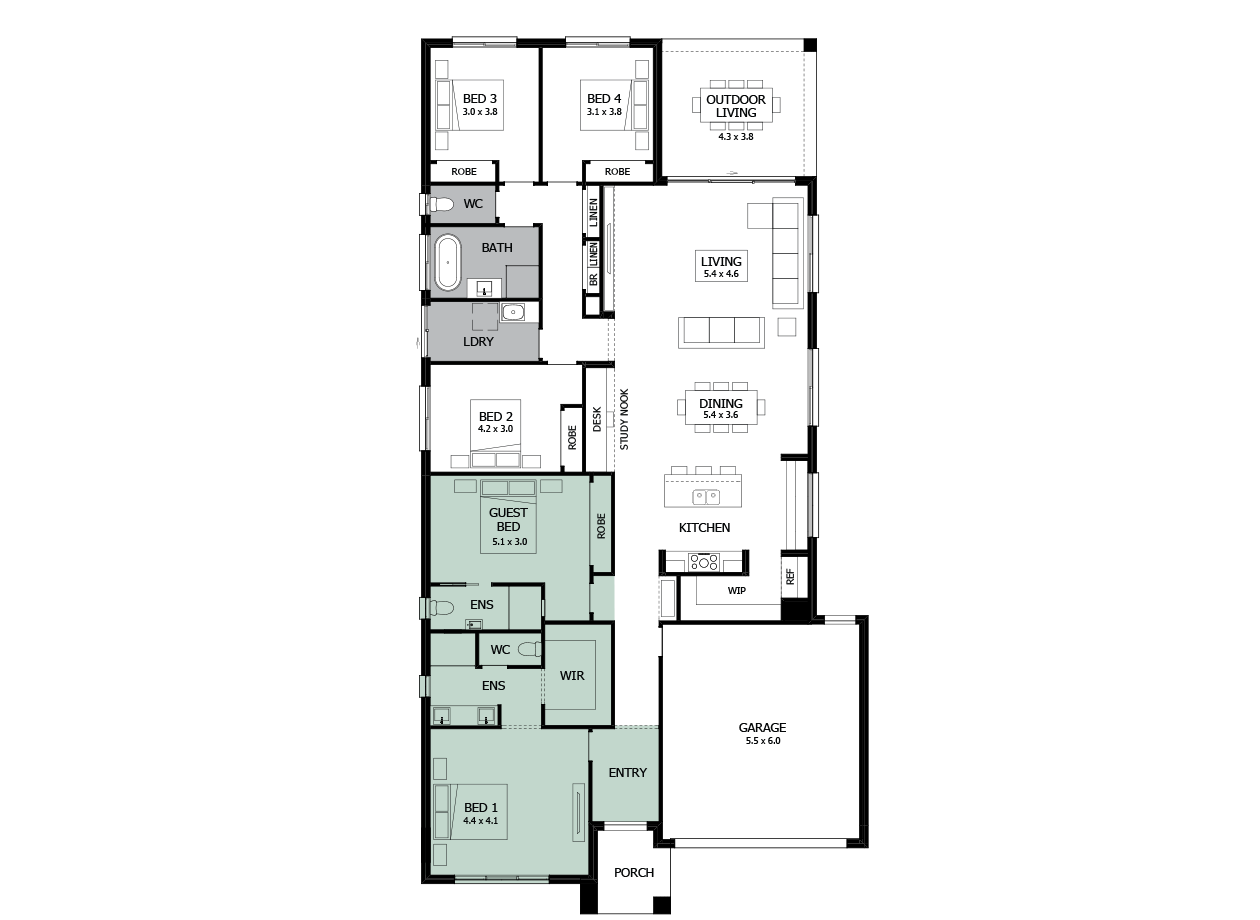 Rumba 29-Single Storey house design-Option 6 Rumba 29-Single Storey house design-Option 6