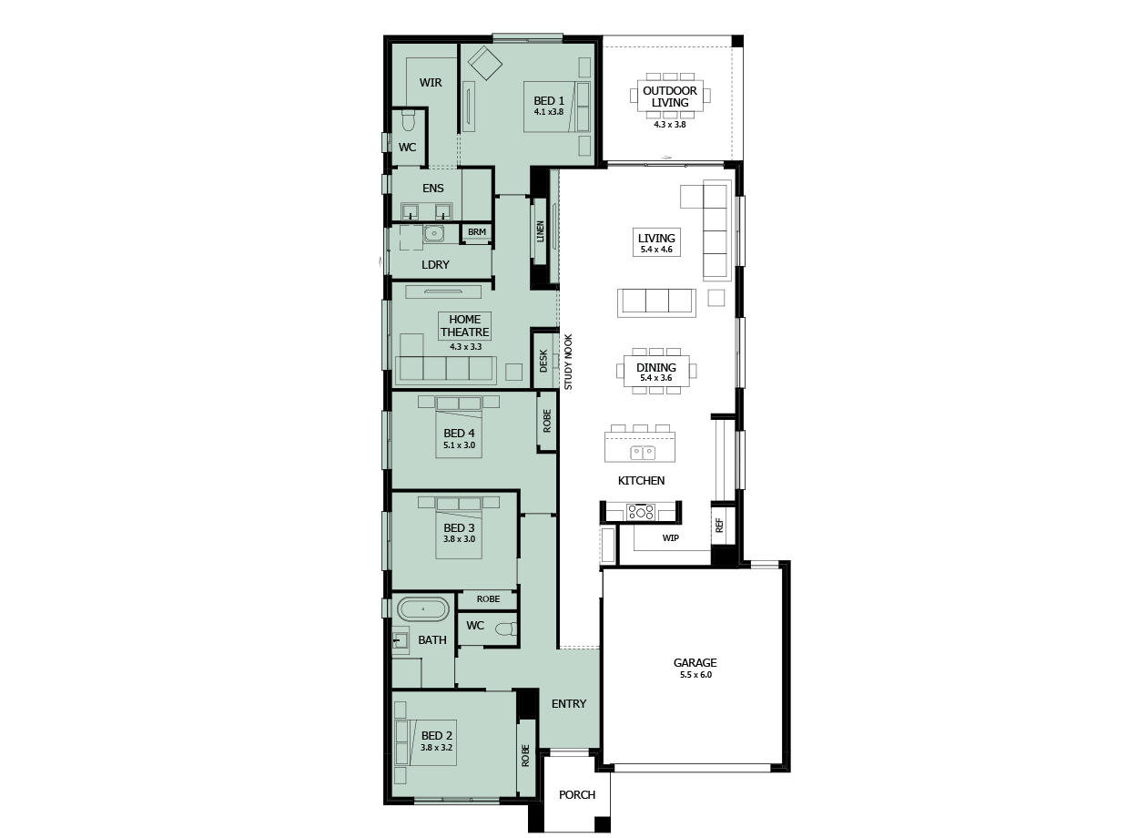 Rumba 29-Single Storey house design-Option 7 Rumba 29-Single Storey house design-Option 7