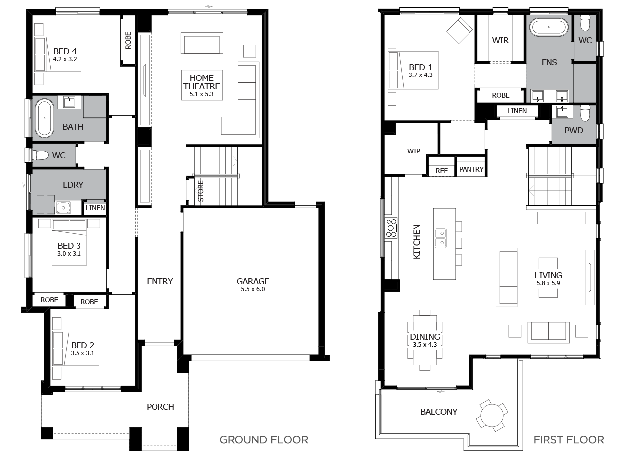 Seabreeze Double Storey House Design with 4 Bedrooms ...