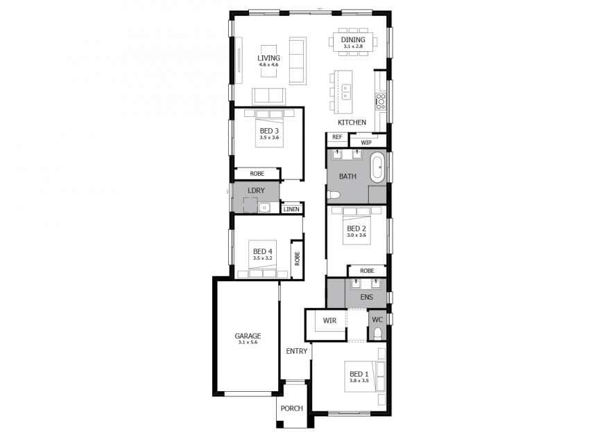 Alpha 18-Single Storey Home LHS