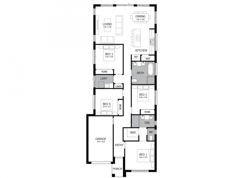 Alpha 17 - Single Storey Home Design LHS