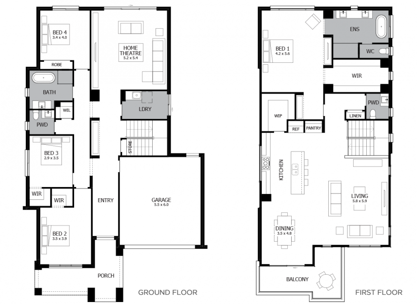 Seabreeze Double Storey House Design with 4 Bedrooms Seabreeze Double Storey House Design with 4 Bedrooms