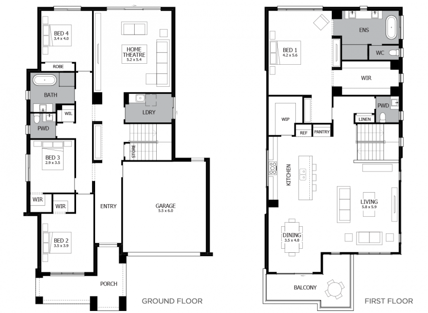 Seabreeze Double Storey House Design With 4 Bedrooms Mojo Homes