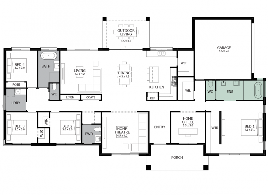 Carrington Grand One-Option 4-RHS