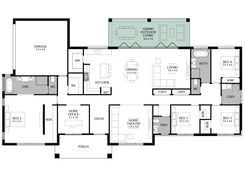 Carrington Grand One-Option 3-LHS