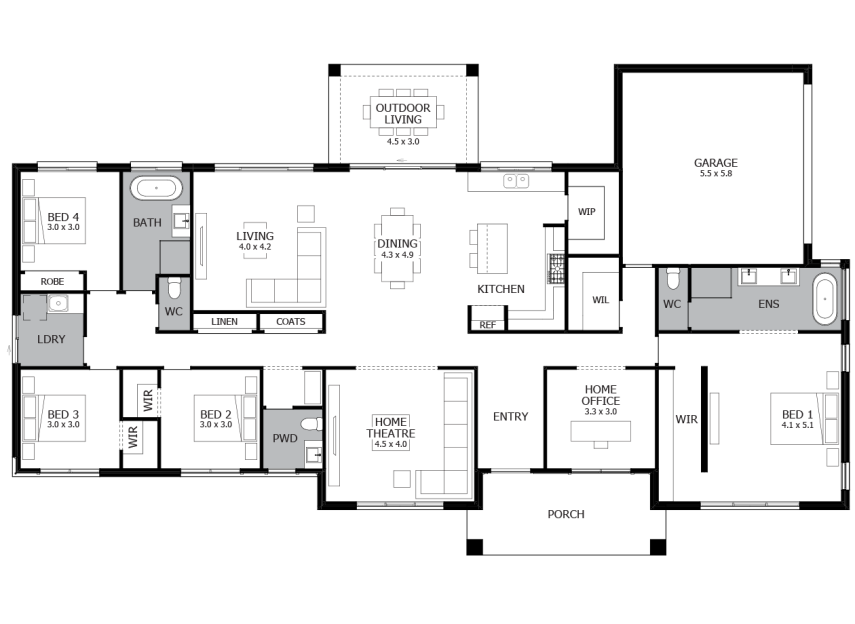 Carrington Grand Acreage Home Design, Colonial House Floor Plans Australia