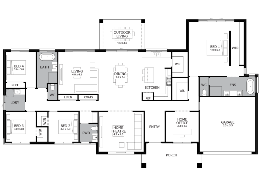 Carrington Grand Acreage Home Design With 4 Bedrooms Mojo Homes