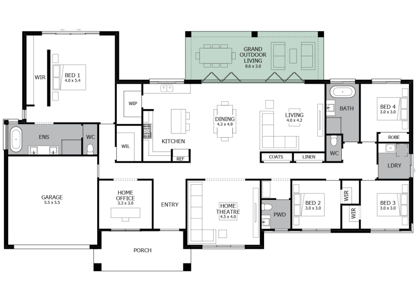 Carrington Grand Two 31 Bi-fold to Grand Outdoor Living LHS