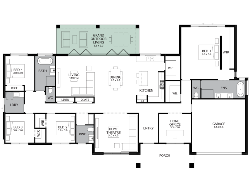 Carrington Grand Two 31 Bi-fold to Grand Outdoor Living RHS