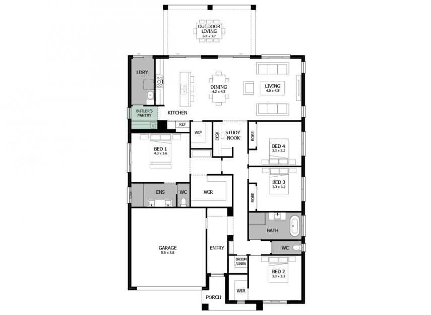 Atrium 28- Option1- Butlers pantry- LHS