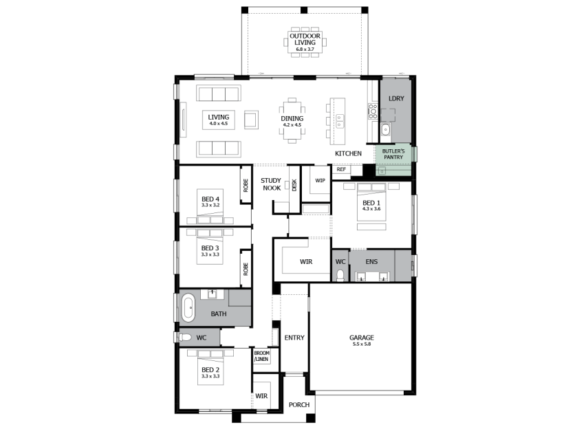 Atrium 28- Option 1- Butlers Pantry RHS