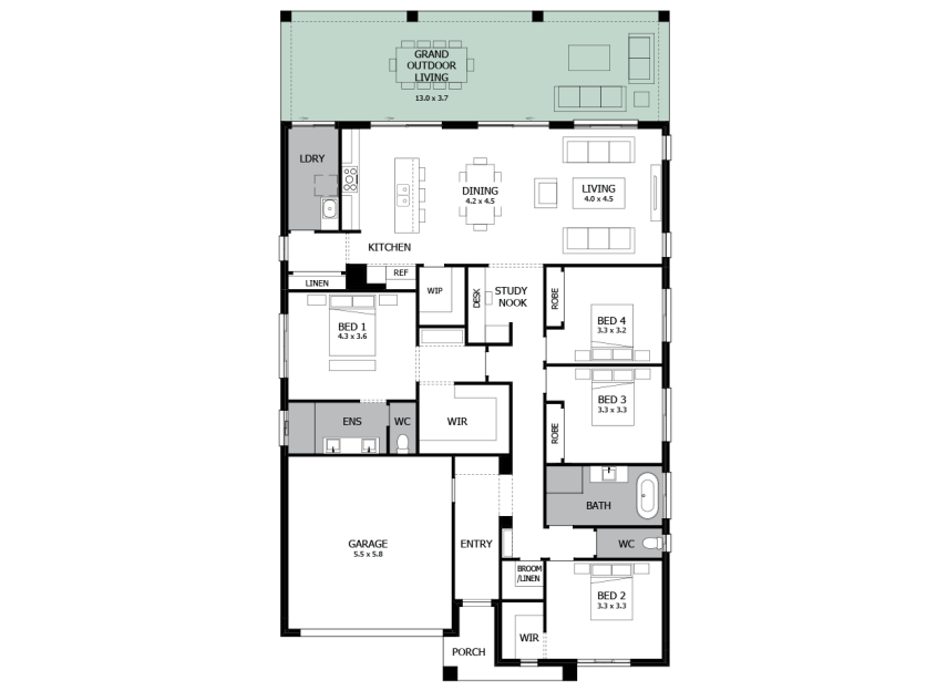 Atrium 28- option 2- grand outdoor living LHS