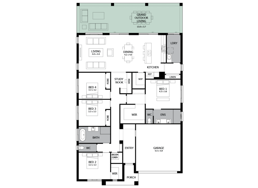 Atrium 28- option 2- grand outdoor living RHS