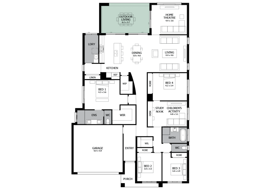 Atrium 31- Option 6- Outdoor-Kitchen- LHS