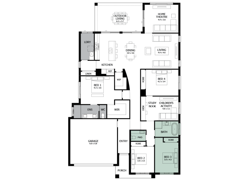 Atrium 31- Option 7- Internal WC- LHS