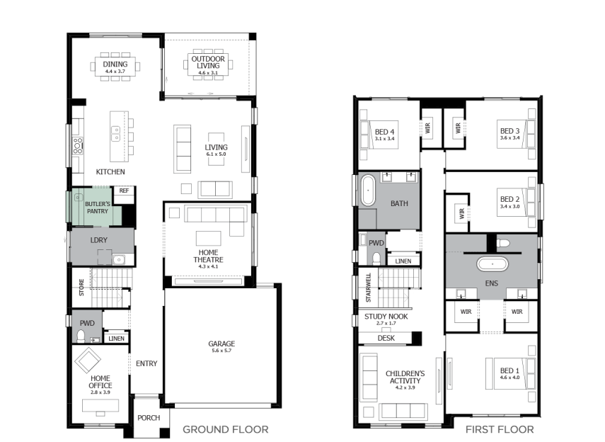 Nautica 36- Option 4-Butler's Pantry-RHS