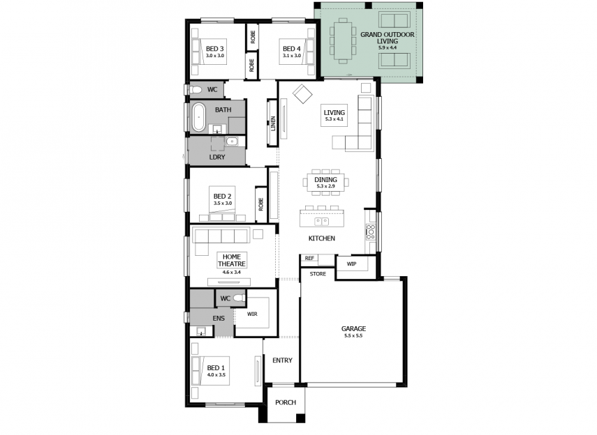 Rumba 24- Option 3- Grand Outdoor Living- RHS