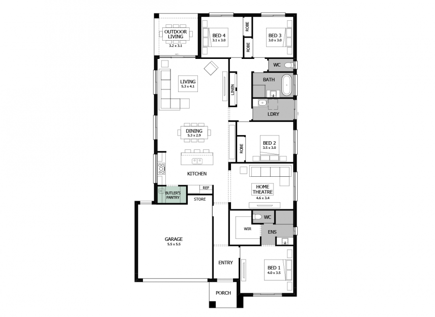 Rumba 24- Option 5- Butlers pantry- LHS